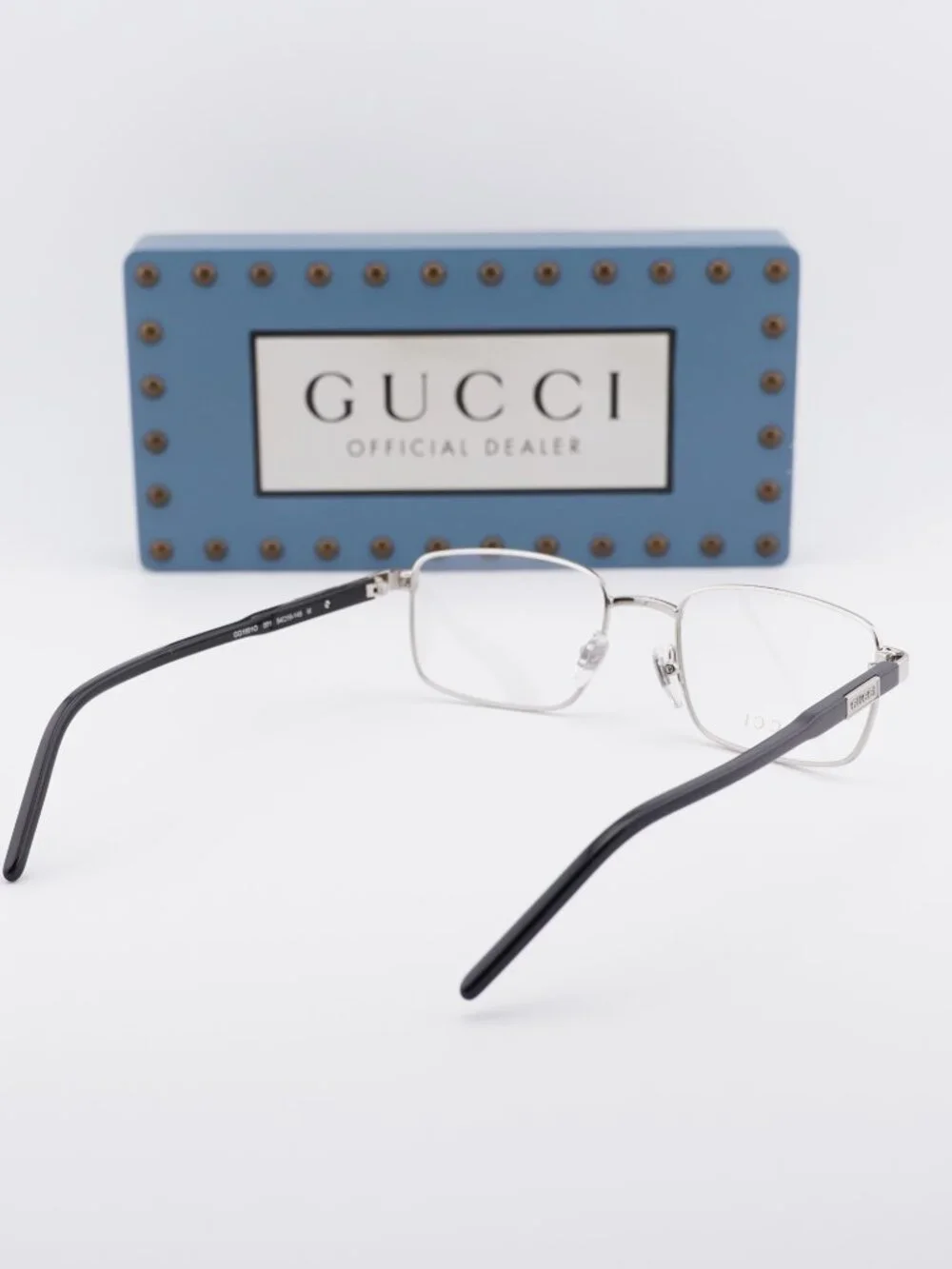 Gucci GG1801O 001 Rectangle Eyeglasses - Silver 54mm